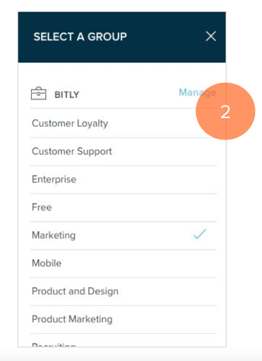 A screenshot of how to set up your branded domain using Bitly. Step 2.