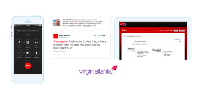 Virgin Atlantic customer support landing page