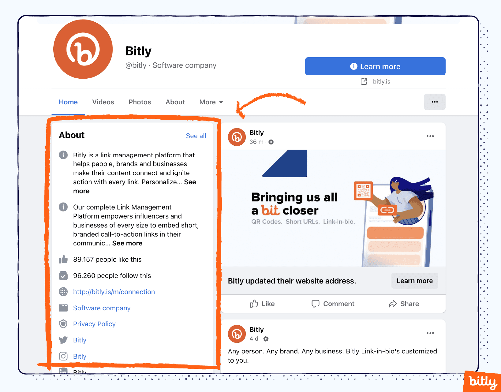 How to Add Links & Optimize Your Facebook Bio | Bitly