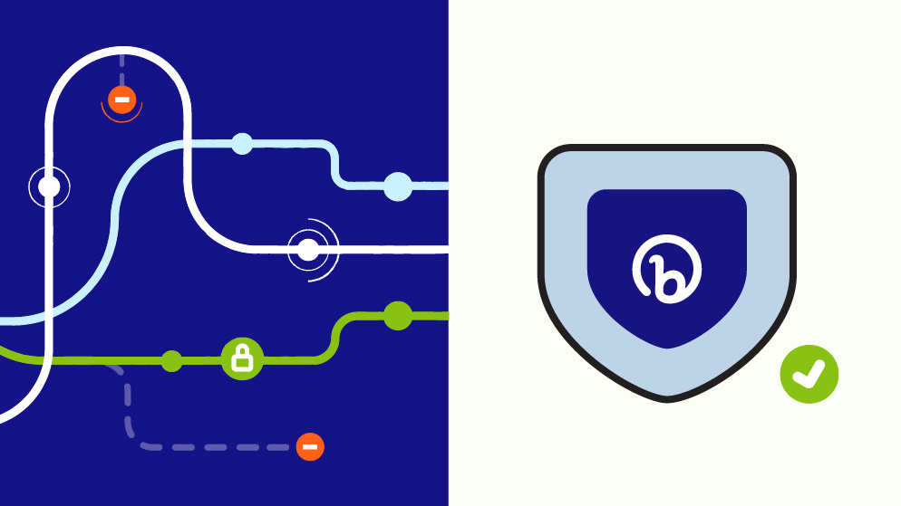 Digitally drawn wires next to the Bitly logo in a blue shield.