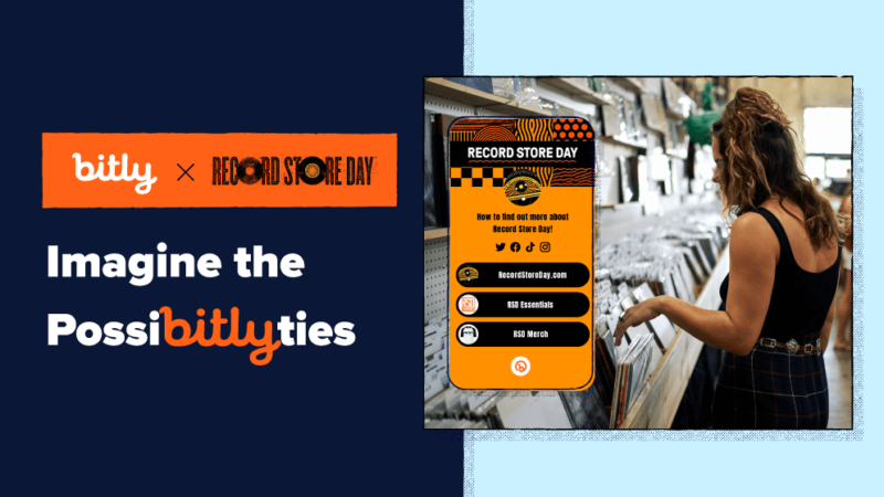 Read article: How Record Store Day Uses Bitly Link-in-bio to Spread the Love for Indie Record Stores